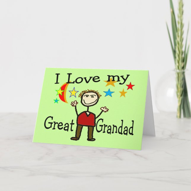 I Love My Great Grandad Card (Front)