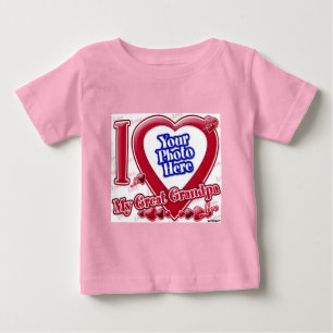 I Love My Great Grandpa red heart - photo Baby T-Shirt