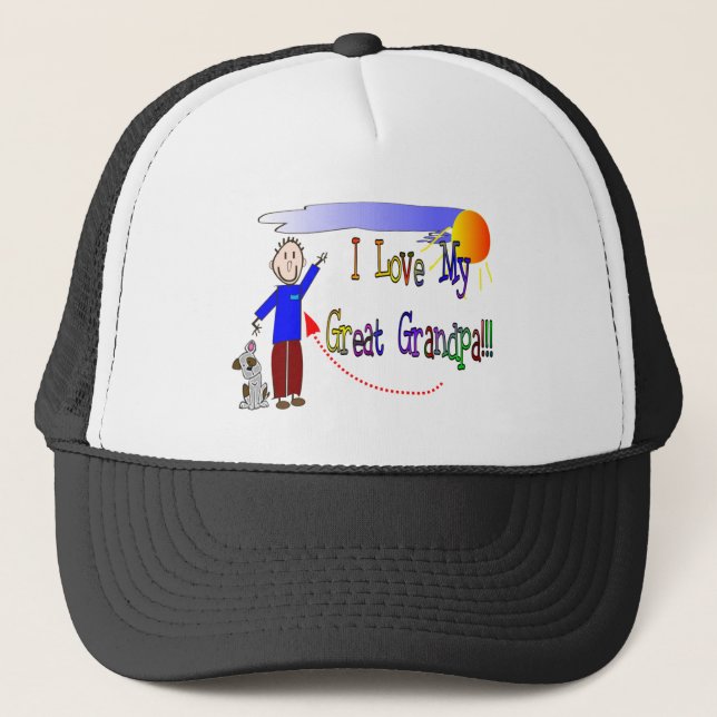 I love my Great Grandpa Trucker Hat (Front)
