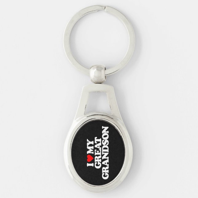 I LOVE MY GREAT GRANDSON KEYCHAIN (Front)