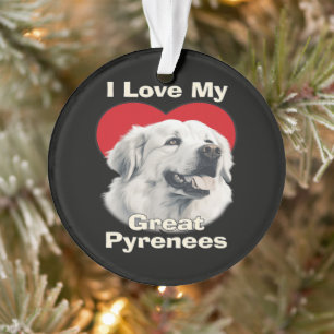 I love My Great Pyrenees Dog Ornament