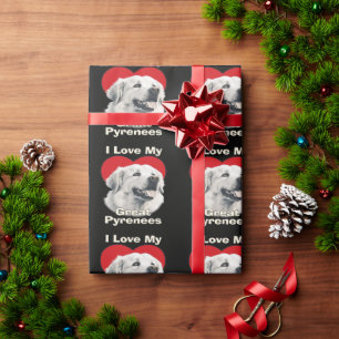 I love My Great Pyrenees Dog Wrapping Paper