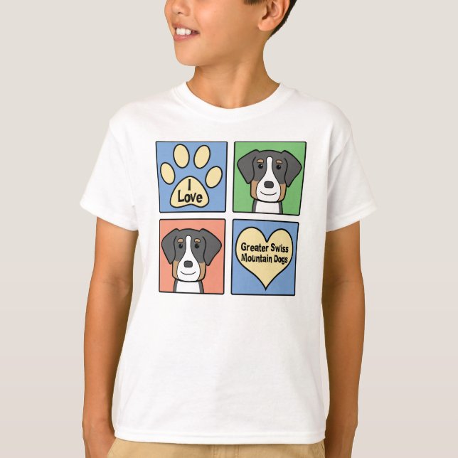 I Love My Greater Swiss T-Shirt (Front)