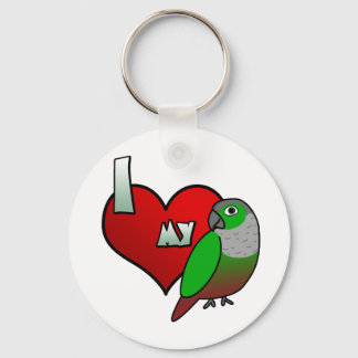 I Love my Green Cheeked Conure Keychain
