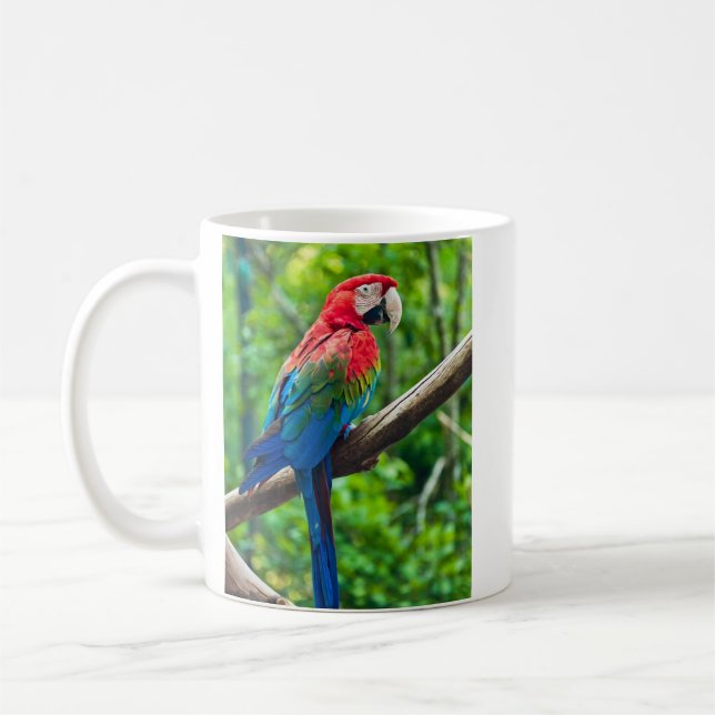 I Love My Green Winged Macaw Photo Coffee Mug (Left)