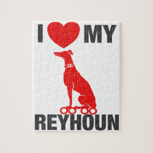 I Love My Greyhound Jigsaw Puzzle