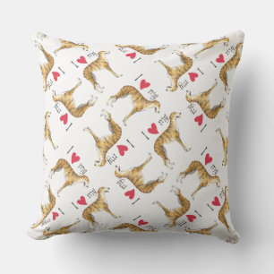 I Love my Greyhound Outdoor Pillow