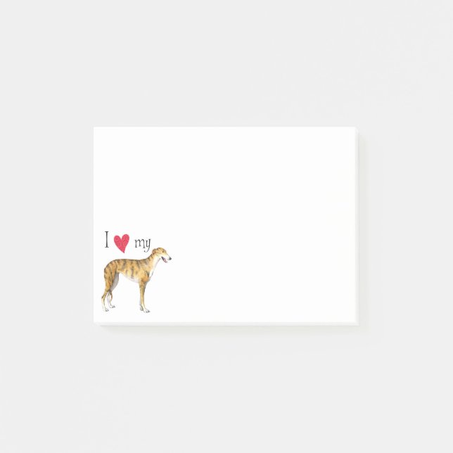 I Love my Greyhound Post-it Notes (Front)