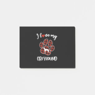 i love my greyhound valentine dog lover post-it notes
