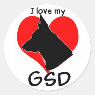 I love my GSD stickers