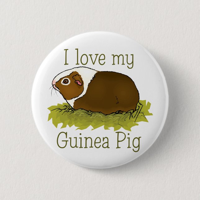 I Love my Guinea Pig 2 Inch Round Button (Front)