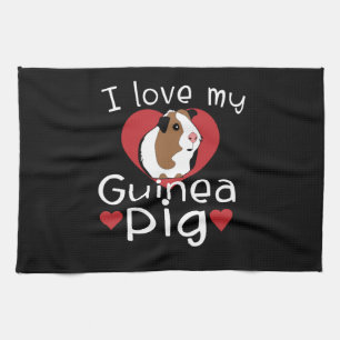 I Love My Guinea Pig Cute Guinea Pig Lovers Kitchen Towel