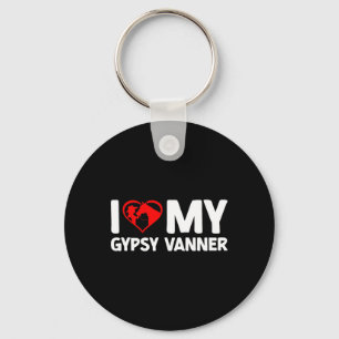 I Love My Gypsy Vanner Horse Horseback Riding  Keychain