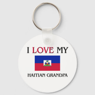 I Love My Haitian Grandpa Keychain