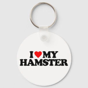 I LOVE MY HAMSTER KEYCHAIN