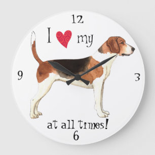 I Love my Harrier Large Clock