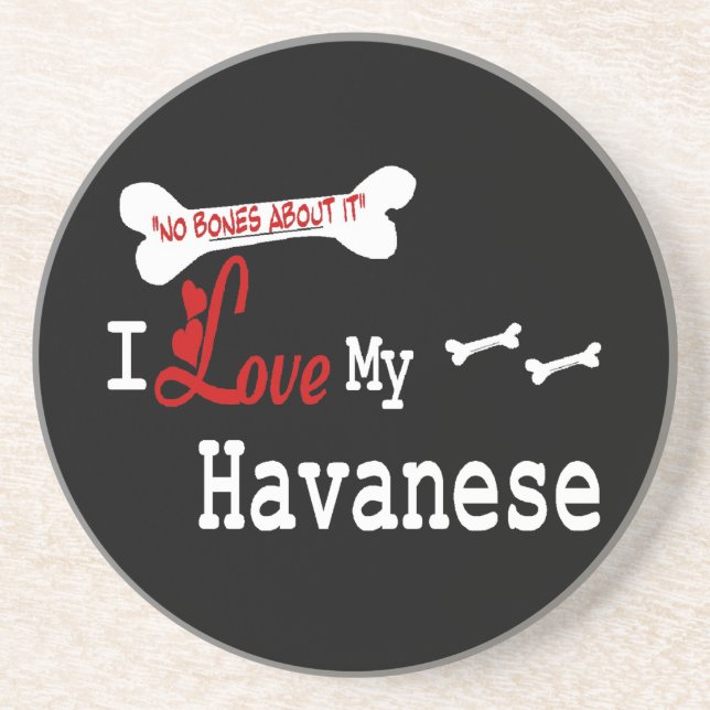 I Love My Havanese Coaster (Front)