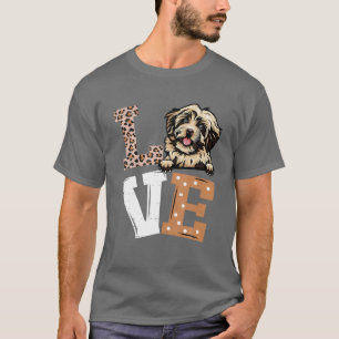 I Love My Havanese Funny Dog Lovers Leopard Print T-Shirt