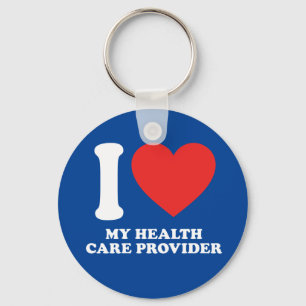 I Love My Health Care Provider Keychain