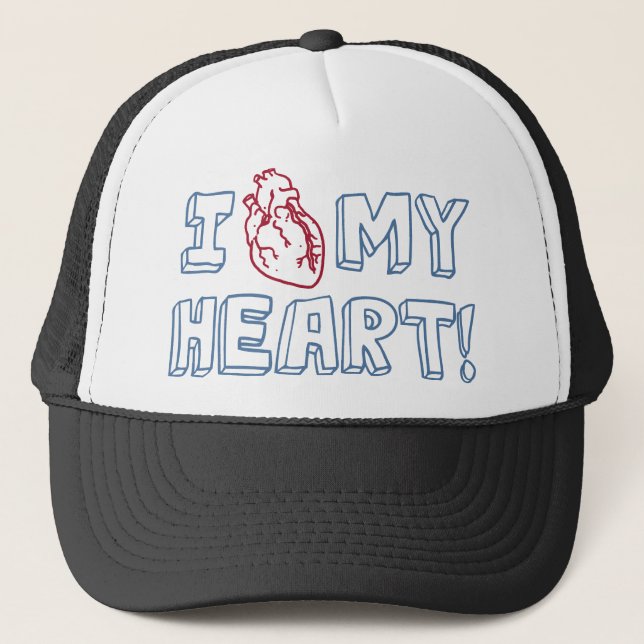 I Love My Heart Trucker Hat (Front)