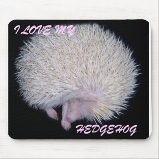 I LOVE MY HEDGEHOG MOUSE PAD
