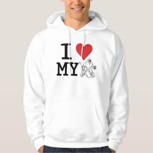 I Love My Hockey Goalie Hoodie