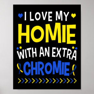 I Love My Homie With An Extra Chromie Dad Mom Kids Poster