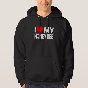 I Love My Honey Bee Shirt, Funny Animal Couple Mat Hoodie