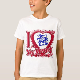 I Love My Honey red heart - photo T-Shirt