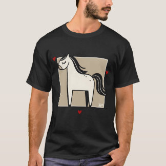 I Love My Horse Cute Cartoon Design family T-Shirt