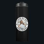 I Love My Hot Girlfriend Emblem Custom Photo Thermal Tumbler<br><div class="desc">Travel Mug With Personalized "I Love my Hot Girlfriend" custom text design that you can use to create your own "I love my girlfriend" keepsake. This style is perfect for a simple, minimal, more understated version of the trend for Valentine's day, an anniversary, birthday, romantic date, or engagement proposal. Colours...</div>