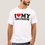 I Love My Hot Girlfriend GF Valentine's Day 1WH1 T-Shirt<br><div class="desc">I love my hot girlfriend, I heart my hot girlfriend. This fun and romantic design is perfect for couples, featuring a bold declaration of affection to showcase your love and appreciation for that special someone in your life. It's ideal for any occasion, whether you're planning a romantic date, celebrating Valentine's...</div>