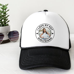 I Love My Hot Girlfriend Personalized Trucker Hat