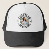 I Love My Hot Girlfriend Personalized Trucker Hat (Front)