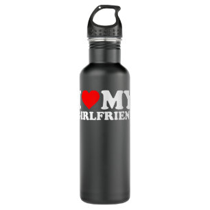 I Love My Hot Girlfriend Shirt GF I Heart My Hot G 710 Ml Water Bottle