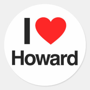 I Love My Howard Classic Round Sticker