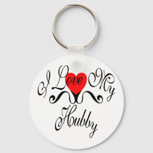 I Love My Hubby Keychain