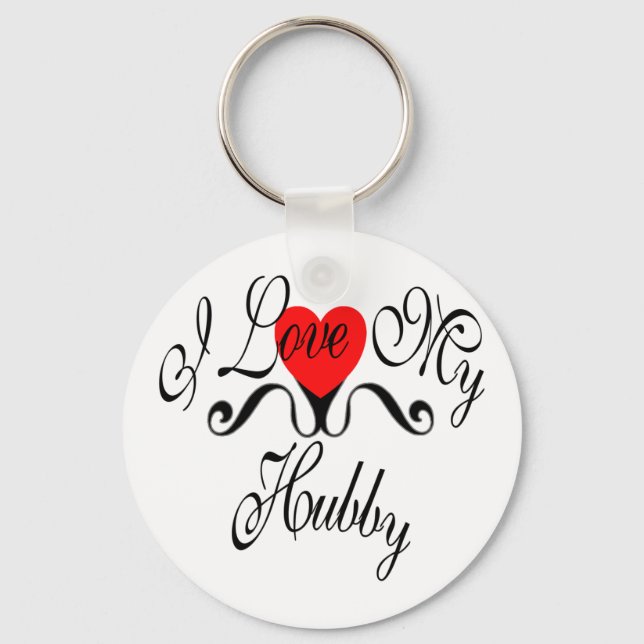 I Love My Hubby Keychain (Front)