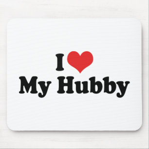 I Love My Hubby Mouse Pad