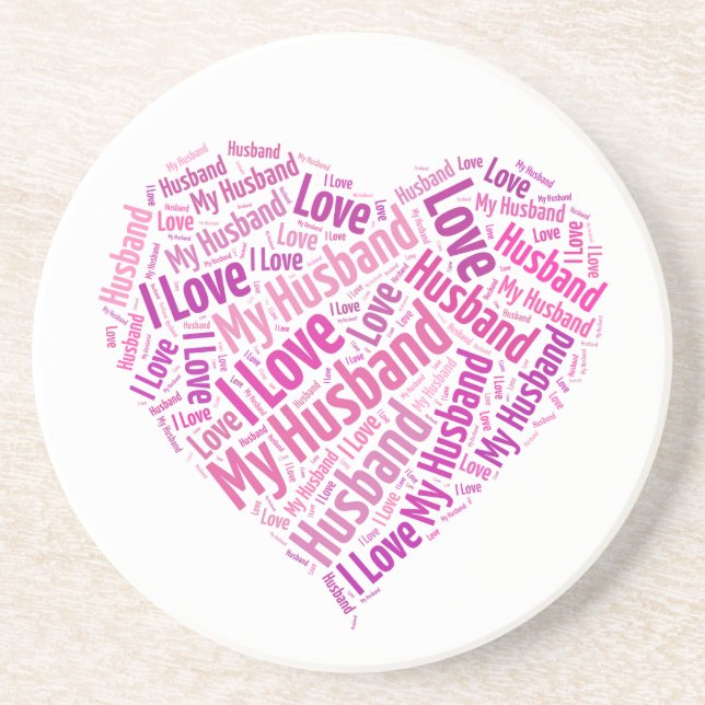 I Love My Husband Coaster (Front)