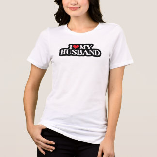 I love my Husband Cool Heart women's T shirt