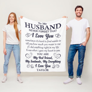 I love My Husband Fleece Blanket