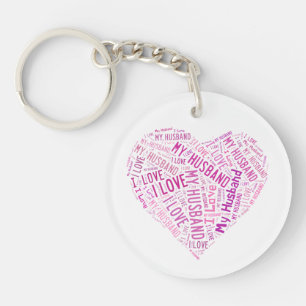 I Love My Husband Keychain