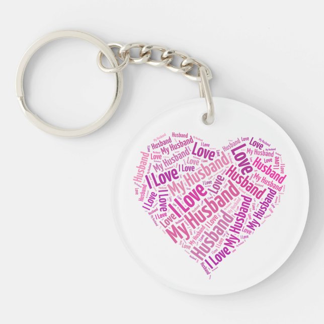 I Love My Husband Keychain (Front)