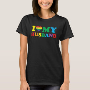I Love My Husband LGBTQ Gay Valentines Day T-Shirt