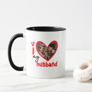 I Love My Husband Photo Gift Classic Mug, 11 oz Co Mug