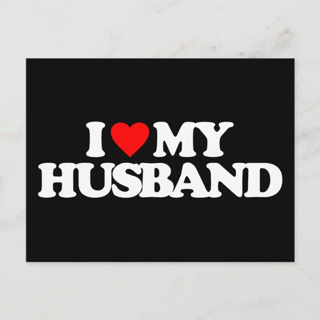 I LOVE MY HUSBAND POSTCARD (Front)
