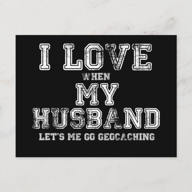 I Love My Husband! Postcard (Front)