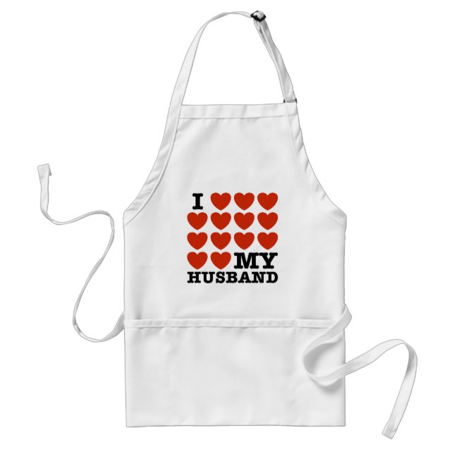 I Love My Husband Standard Apron (Front)
