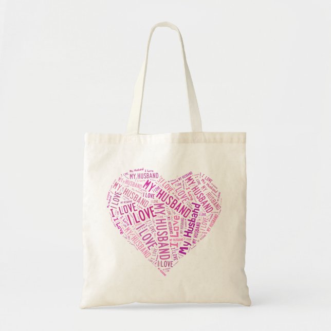 I Love My Husband Tote Bag (Front)